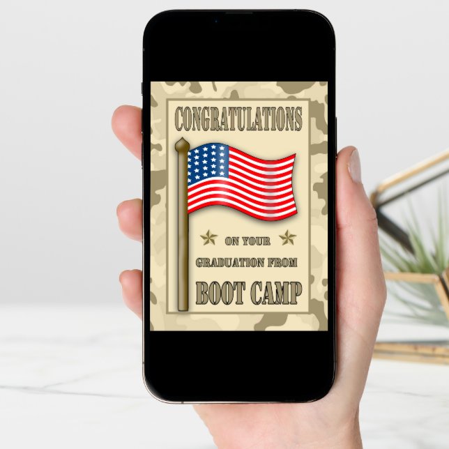Congratulations Boot Camp Graduation Card (Front Digital)