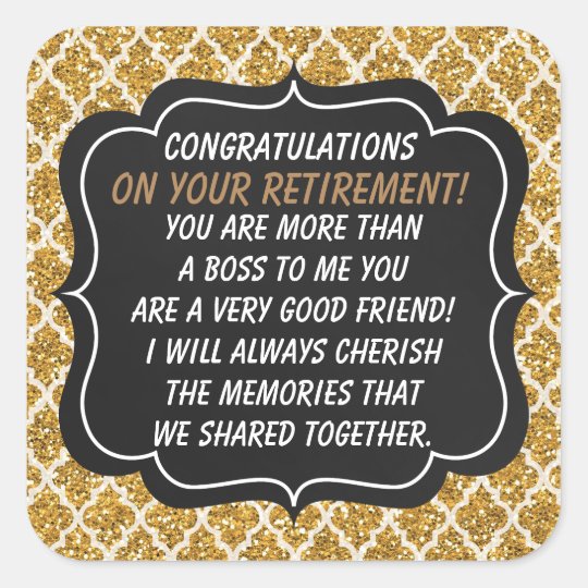 Congratulations Boss retirement sticker fun | Zazzle.com