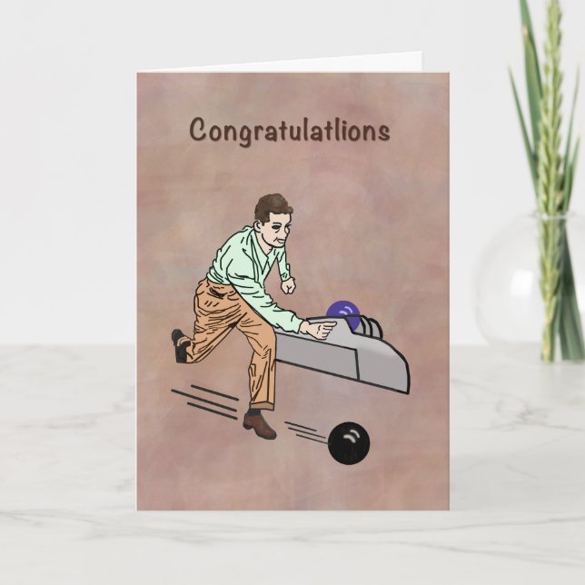 Congratulations Bowlers 300 Game Card (Front)
