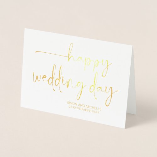 Congratulations Bride and Groom Wedding Engagement Foil Card