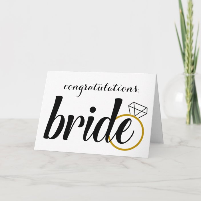Congratulations, Bride Bridal Shower Card