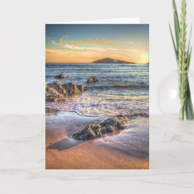 Congratulations - Burgh Island from Bantham Card (Front)