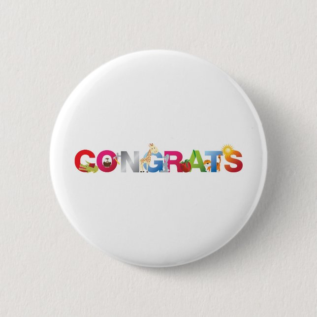 Congratulations Button (Front)