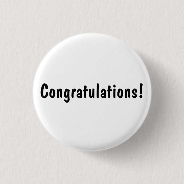 Congratulations! Button (Front)