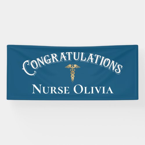 Congratulations Caduceus Medical Nurse Banner