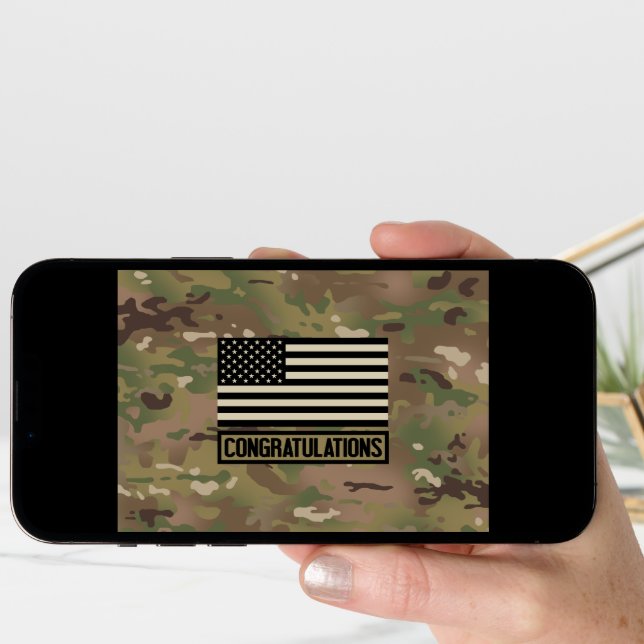 Congratulations: Camouflage Card (Front Digital)