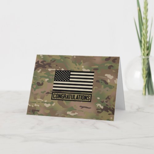 Congratulations: Camouflage Card