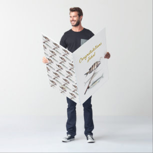 Congratulations Captain Fishing Theme Oversize Card