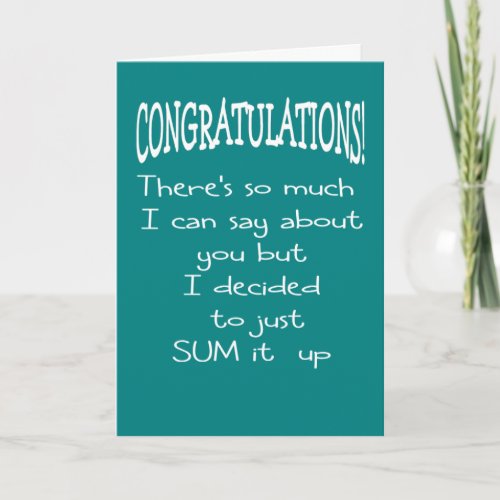 congratulations card