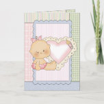 Congratulations Card: Baby Girl With Heart Card at Zazzle