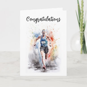 Congratulations card for a marathon runner