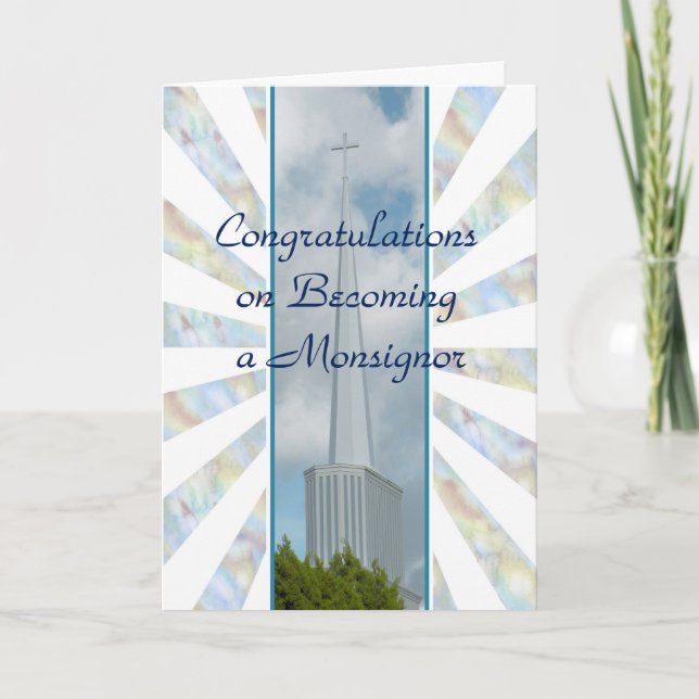 Congratulations Card for a Reverend Monsignor (Front)