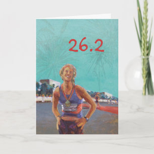 Congratulations Card for Marathoner - 26.2
