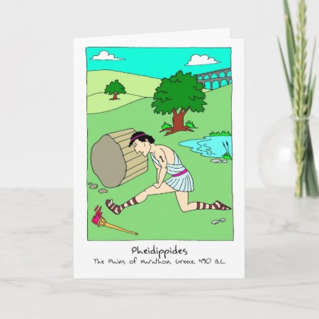 Congratulations Card For Marathoner - Pheidippides