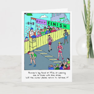 Congratulations Card for Marathoner - Runner's Leg