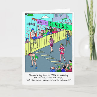 Congratulations Card for Marathoner - Runner's Leg