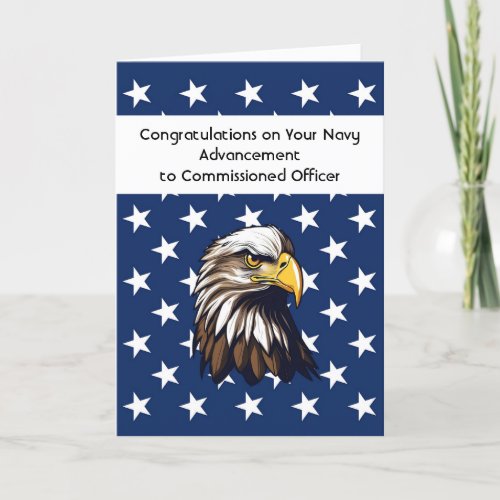 Congratulations Card for Navy Commissioned Officer
