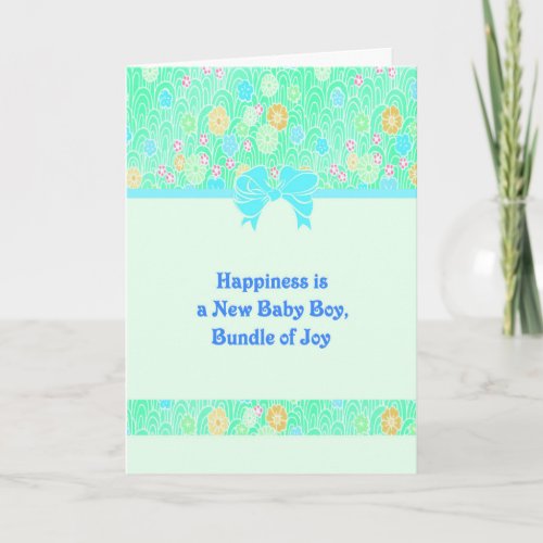 Congratulations Card for New Baby Boy