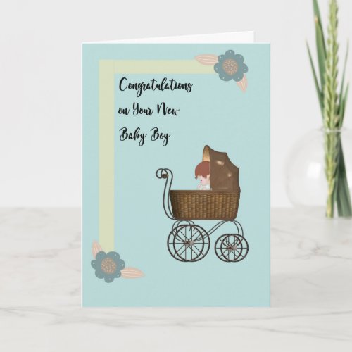 Congratulations Card for New Baby Boy