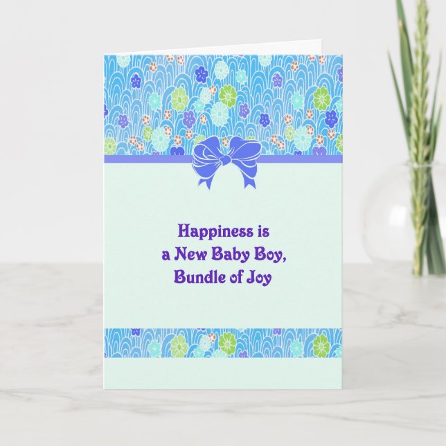 Congratulations Card for New Baby Boy (Front)