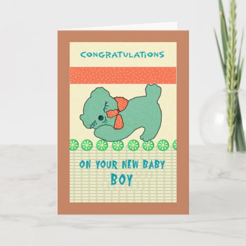 Congratulations Card for New Baby Boy