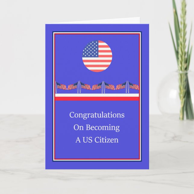 Congratulations Card for New US Citizen (Front)