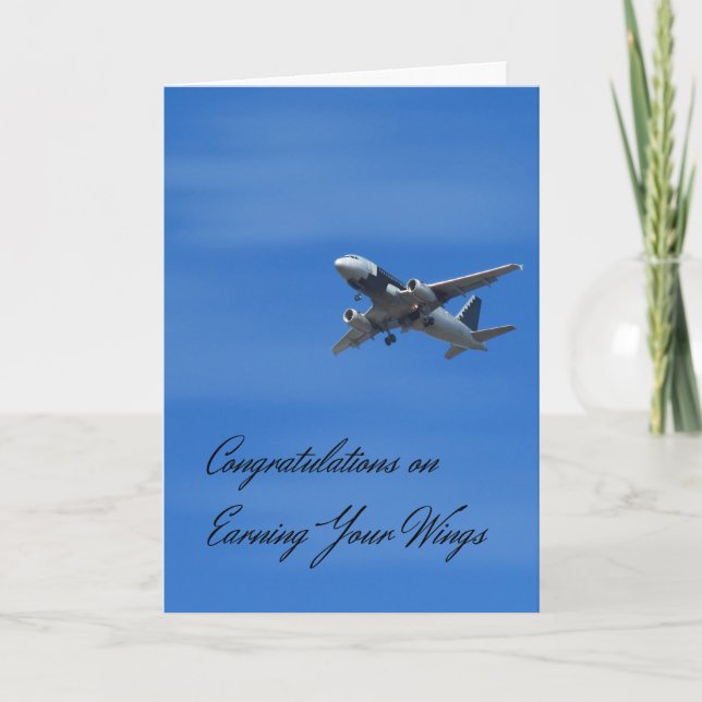 Congratulations Card on Earning Your Wings (Front)