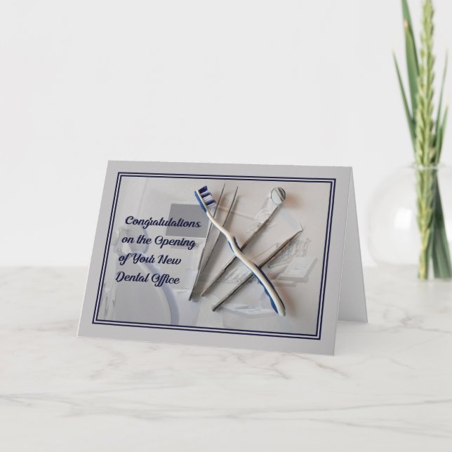 Congratulations Card Opening New Dental Office (Front)