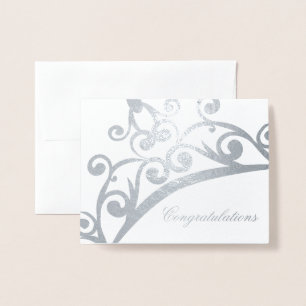 Congratulations Card-Pageant Crown Foil Card