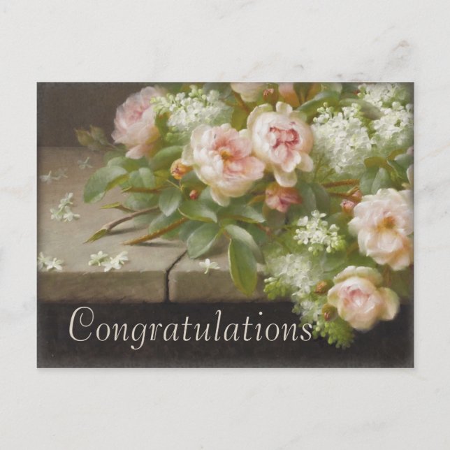 Congratulations CC0139 Raoul De Longpré Postcard (Front)