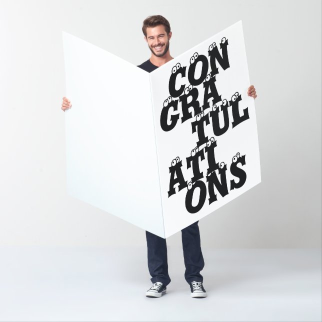 Congratulations celebration achievement fun eyes card (In Situ)