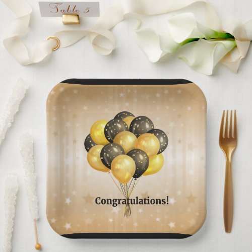 Congratulations Celebration Paper Plates