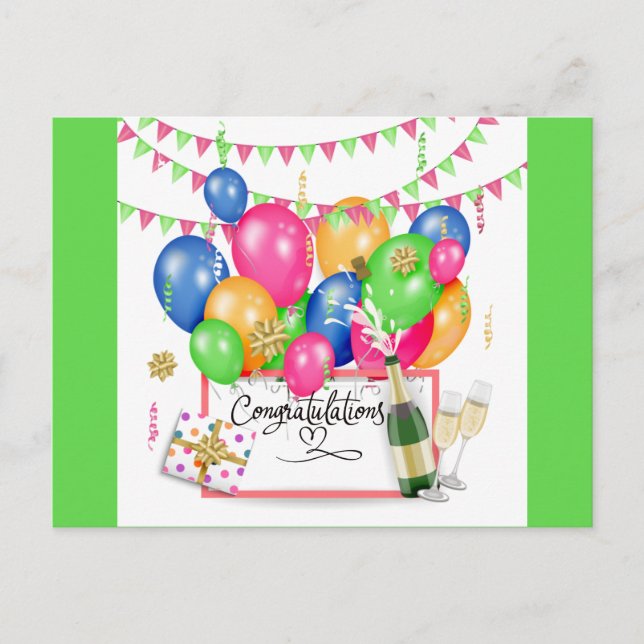 Congratulations Celebration Postcard (Front)
