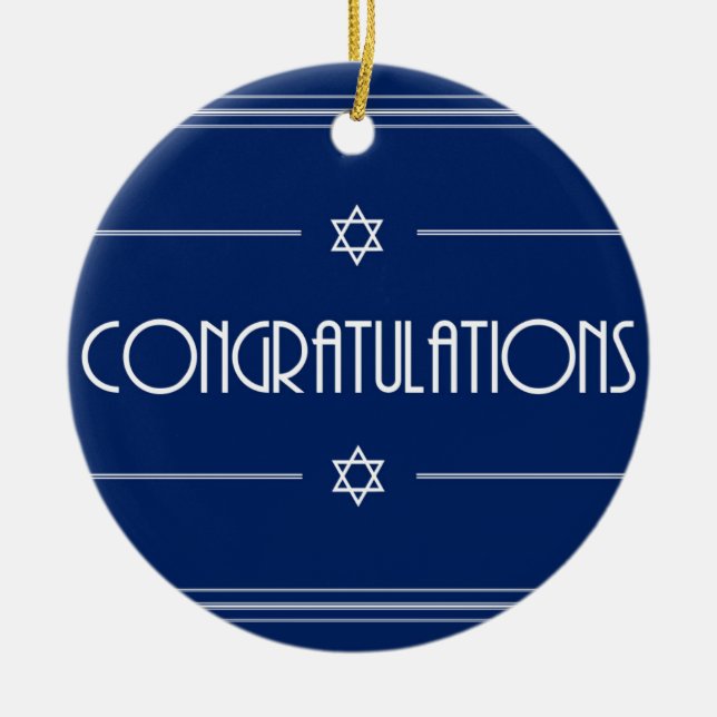 Congratulations Ceramic Ornament (Front)