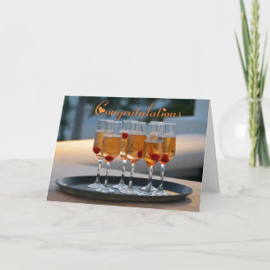 Congratulations Champagne to Newly Weds Card