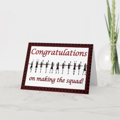 Congratulations Cheerleader squad cheer team Card