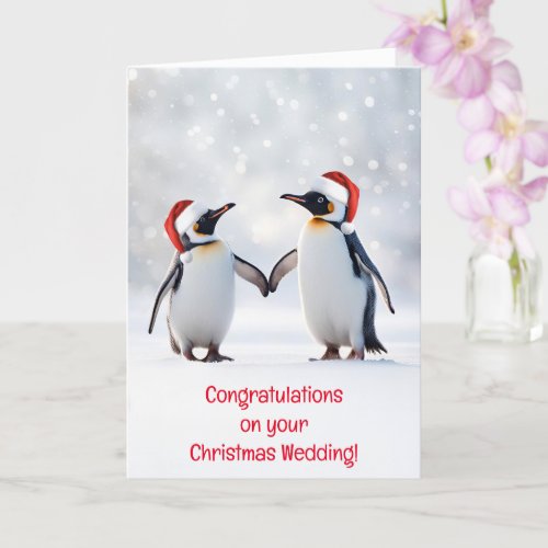 Congratulations Christmas Holiday Wedding  Card
