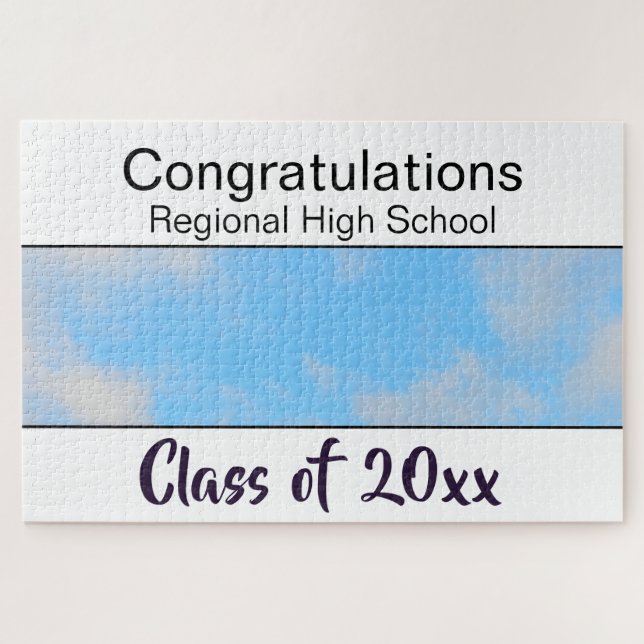 Congratulations Class of 2022 Photo Template Jigsaw Puzzle (Horizontal)