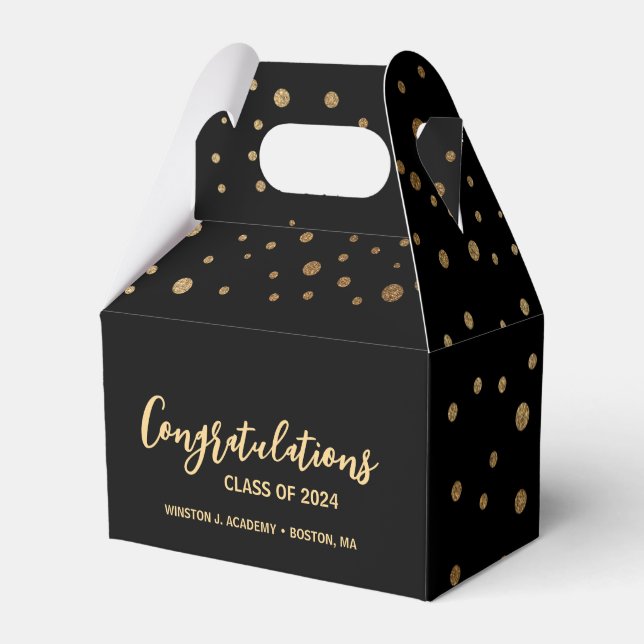 Congratulations class of 2024 graduation custom favor boxes (Front Side)