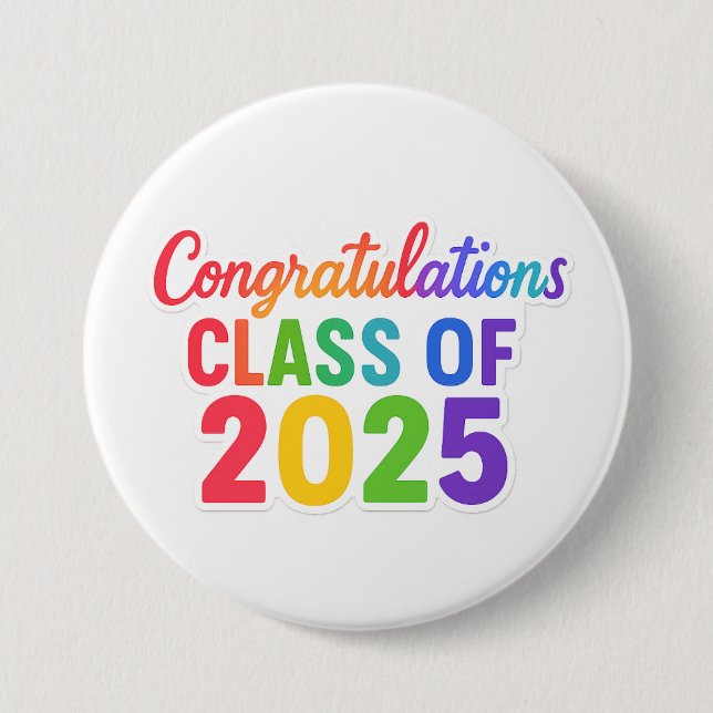 Congratulations Class of 2025  Button (Front)