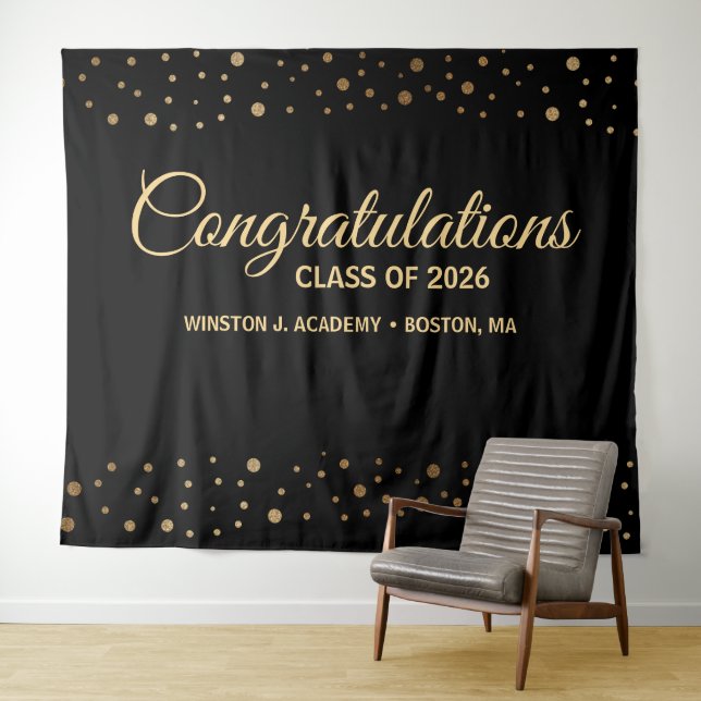 Congratulations Class of 2026 backdrop graduation  (In Situ (Horizontal))