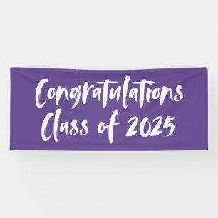 Congratulations Class of 2026 Purple Graduation Banner