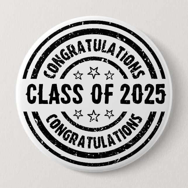 Congratulations Class of 20XX  Button (Front)