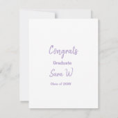 Congratulations class of add year name school col (Back)