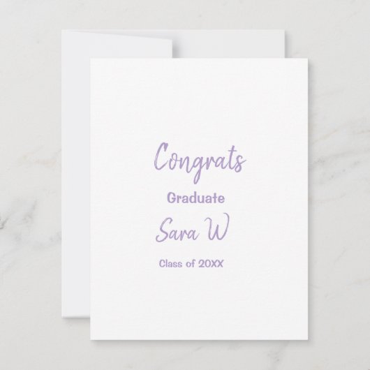 Congratulations class of add year name school col (Back)