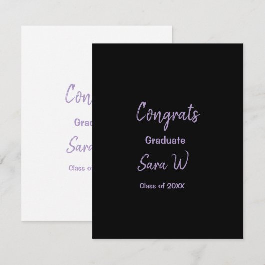 Congratulations class of add year name school col (Front/Back)