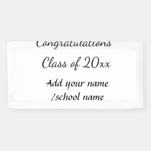 Congratulations class of add year name school col banner