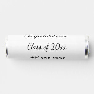 Congratulations class of add year name school col breath savers® mints