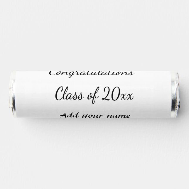 Congratulations class of add year name school col breath savers® mints (Front)
