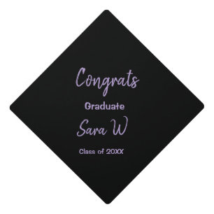Congratulations class of add year name school col graduation cap topper
